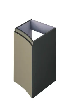 Meuble complément sous vasque kaki mat Vague 34 cm version gauche