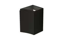 Meuble Sous-Vasque| Meuble complément sous vasque graphite mat Vague 34 cm version droite