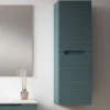 Kibath Meuble d'appoint de salle de bain BOREAL 35x27 cm finition BLEU OCÉAN mat à suspendre