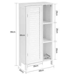 Colonne De Salle De Bains|Meuble De Salle De Bains Faible Profondeur|Sobuy Meuble de Rangement Armoire Cuisine Salle de Bain, BZR39-W,