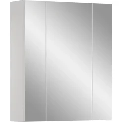 Armoire De Salle De Bains|Meublorama Meuble de rangement avec miroirs Blanc laqué KLEANKIN