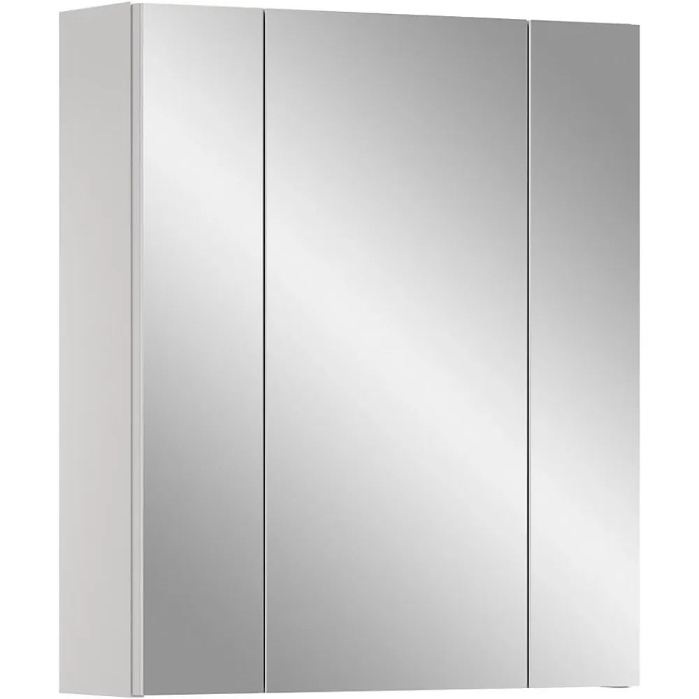 Armoire De Salle De Bains|Meublorama Meuble de rangement avec miroirs Blanc laqué KLEANKIN