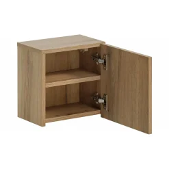 Armoire De Salle De Bains|Meublorama Meuble de rangement de salle de bain VANO 1 porte Coloris chene L20 x P57 x H18 cm Meuble suspendu