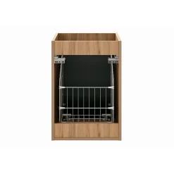 Armoire De Salle De Bains|Meublorama Meuble de rangement NOXERA 40 cm Avec panier à linge Coloris chene wotan Meuble suspendu