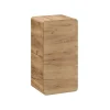 Meublorama Meuble de rangement salle de bain ERBANO 1 porte Coloris chene clair Compact et suspendu