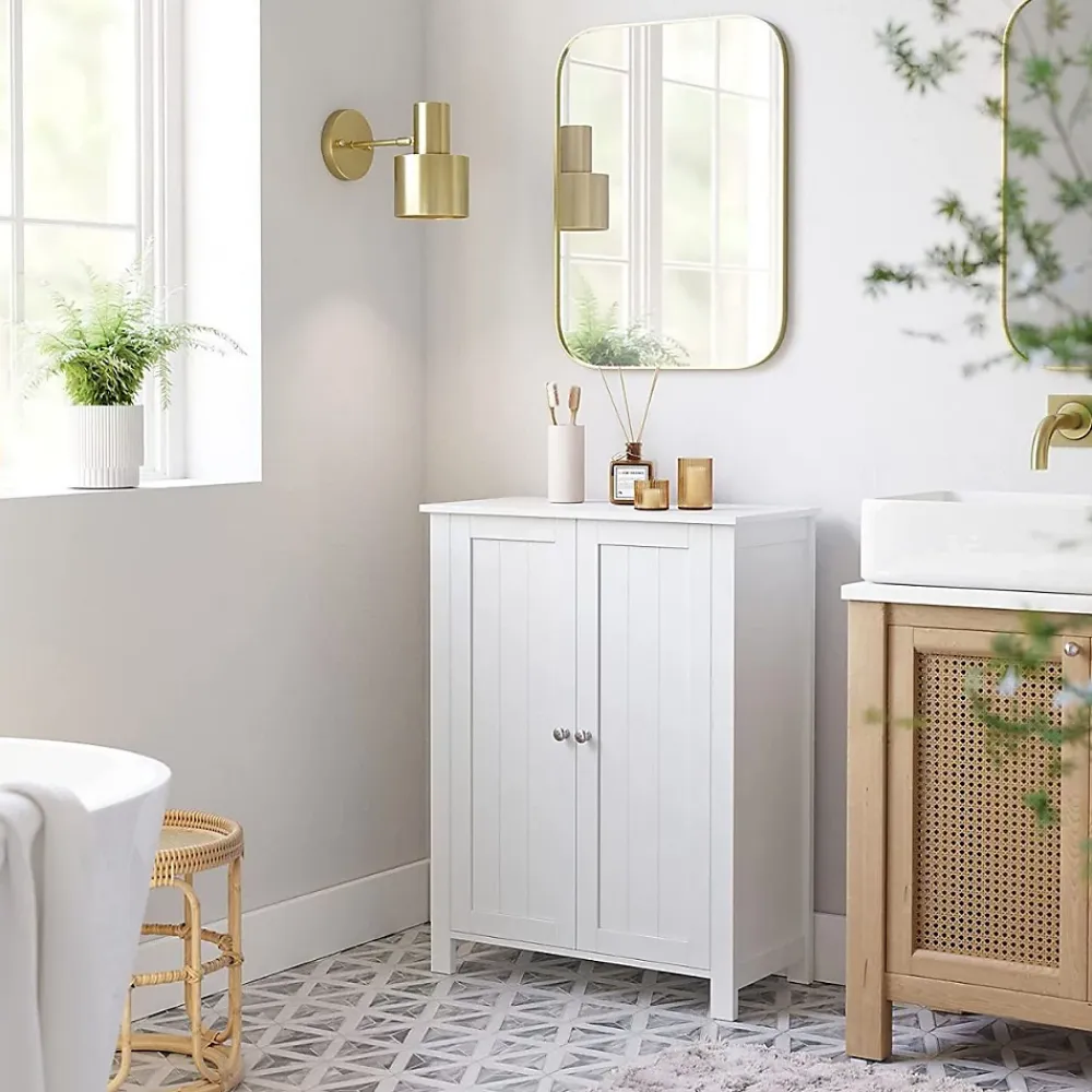 Calicosy Meuble de rangement salle de bain avec 2 portes - L60 cm