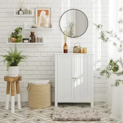 Calicosy Meuble de rangement salle de bain avec 2 portes - L60 cm