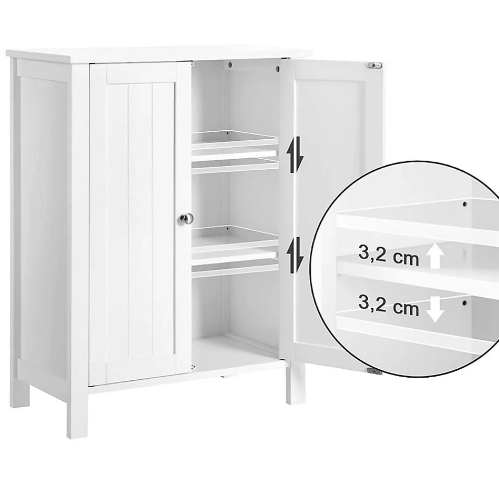 Calicosy Meuble de rangement salle de bain avec 2 portes - L60 cm