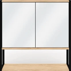Armoire De Salle De Bains|Meuble De Salle De Bains Faible Profondeur|IDMarket Meuble de rangement suspendu avec miroir pour salle de bain DETROIT design industriel