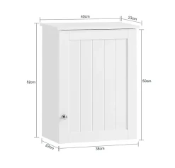 Armoire De Salle De Bains|Meuble De Salle De Bains Faible Profondeur|Sobuy Meuble de Rangementde Salle de Bain Armoire Suspendue, BZR19-W,