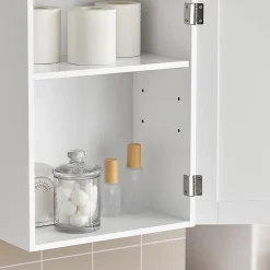 Armoire De Salle De Bains|Meuble De Salle De Bains Faible Profondeur|Sobuy Meuble de Rangementde Salle de Bain Armoire Suspendue, BZR19-W,
