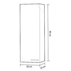 Generique Meuble de salle de bain - ARKITMOBEL - Koncept - Colonne moderne - Blanc - À monter soi-même