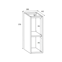 3xE Living Meuble de salle de bain 100 cm (80+20) avec plan de travail supérieur + pieds meuble, Couleur: Chêne Foncé, 100 x 46 x 80,7 cm