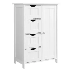 Calicosy Meuble de salle de bain 1 Porte 4 Tiroirs - L55 cm
