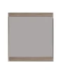 Miroir Simple|Chb Collection Meuble de salle de bain - Miroir mural avec tablette en mélaminé de couleur chêne. L-H-P : 65-70-4 cm