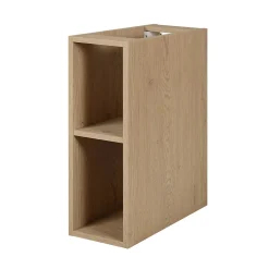 3xE Living Meuble de salle de bain 100 cm (80+20), pieds, Couleur : Chêne Clair, 100 x 46 x 80,7 cm, sans plan de travail