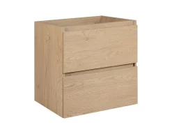 Lave-Mains|3xE Living Meuble de salle de bain 60 cm, Couleur : Chêne Clair, 60 x 46 x 60,7 cm, sans plan de travail