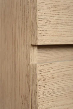 Lave-Mains|3xE Living Meuble de salle de bain 60 cm, Couleur : Chêne Clair, 60 x 46 x 60,7 cm, sans plan de travail