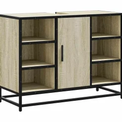 Vidaxl Meuble de salle de bain avec lavabo Chêne Sonoma 80 x 33 x 60 cm Bois d'ingénierie