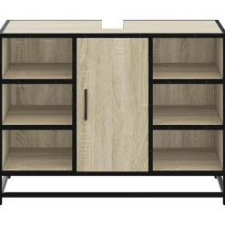 Vidaxl Meuble de salle de bain avec lavabo Chêne Sonoma 80 x 33 x 60 cm Bois d'ingénierie
