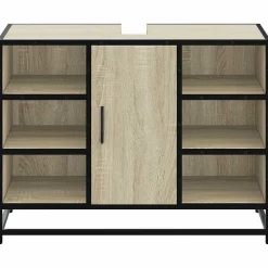 Vidaxl Meuble de salle de bain avec lavabo Chêne Sonoma 80 x 33 x 60 cm Bois d'ingénierie