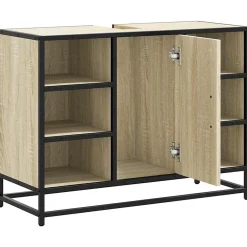 Vidaxl Meuble de salle de bain avec lavabo Chêne Sonoma 80 x 33 x 60 cm Bois d'ingénierie