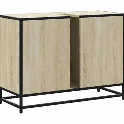 Vidaxl Meuble de salle de bain avec lavabo Chêne Sonoma 80 x 33 x 60 cm Bois d'ingénierie