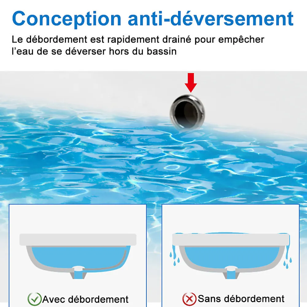 AICA Sanitaire Meuble de salle de bain avec lavabo, 100 cm, 2 tiroirs avec fermeture amortie, meuble suspendu chêne