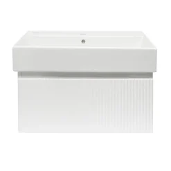 Swiss Aqua Technologies Meuble de salle de bain avec lavabo SAT Evolution 78x30x44,8 cm blanc mat (SATEVO80WMU2)