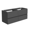 AICA Sanitaire Meuble de salle de bain anthracite 120cm, suspendu avec 4 tiroirs
