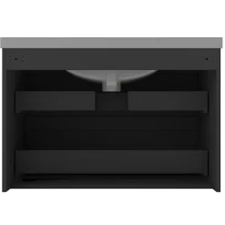 Meuble Sous-Vasque|AICA Sanitaire Meuble de salle de bain anthracite 80cm, suspendu avec 2 tiroirs
