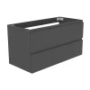 Meuble Sous-Vasque|AICA Sanitaire Meuble de salle de bain anthracite 100cm, suspendu avec 2 tiroirs