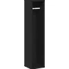 Vidaxl Meuble de salle de bain avec porte-rouleau noir 20,5x20x90 cm