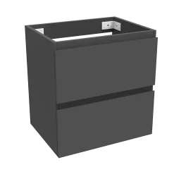 Meuble Sous-Vasque|AICA Sanitaire Meuble de salle de bain anthracite 50cm, suspendu avec 2 tiroirs
