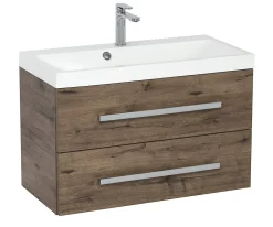 Naturel Meuble de salle de bain avec lavabo Cube Way 60x40 cm chêne Wellington (CUBE260ZDW)