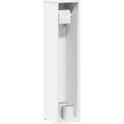 Vidaxl Meuble de salle de bain avec porte-rouleau blanc 20,5x20x90 cm