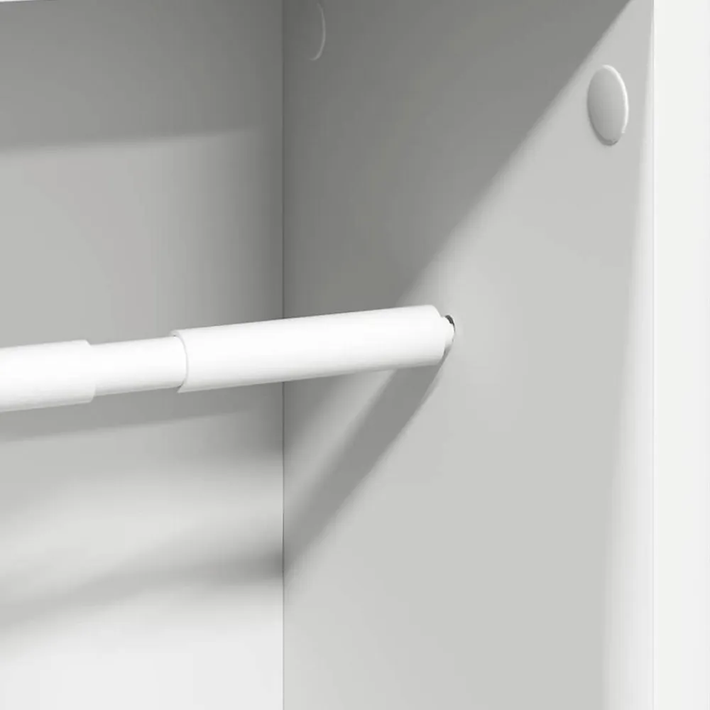 Vidaxl Meuble de salle de bain avec porte-rouleau blanc 20,5x20x90 cm