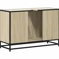 Meuble Wc|Vidaxl Meuble de salle de bain avec lavabo Chêne Sonoma 90 x 33 x 60 cm Bois d'ingénierie