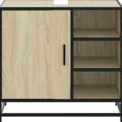 Vidaxl Meuble de salle de bain avec lavabo Chêne Sonoma 65 x 33 x 60 cm Bois d'ingénierie
