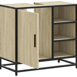 Vidaxl Meuble de salle de bain avec lavabo Chêne Sonoma 65 x 33 x 60 cm Bois d'ingénierie