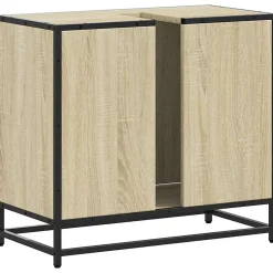 Vidaxl Meuble de salle de bain avec lavabo Chêne Sonoma 65 x 33 x 60 cm Bois d'ingénierie