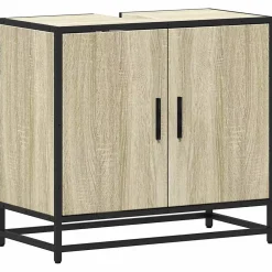 Vidaxl Meuble de salle de bain avec lavabo Chêne Sonoma 65 x 33 x 60 cm Bois d'ingénierie
