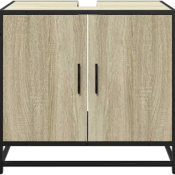 Vidaxl Meuble de salle de bain avec lavabo Chêne Sonoma 65 x 33 x 60 cm Bois d'ingénierie
