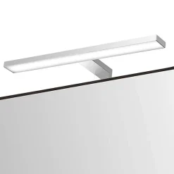 Kibath Meuble de salle de bain avec vasque, miroir et applique LED BOREAL 100x45 cm finition Bleu Océan mat 2 tiroirs suspendus