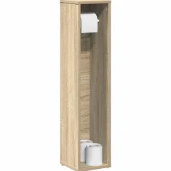 Vidaxl Meuble de salle de bain avec porte-rouleau chêne sonoma