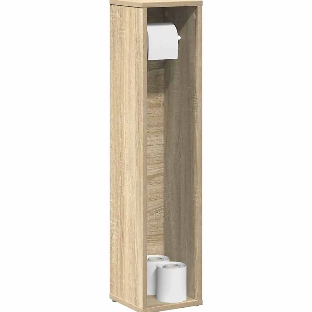 Vidaxl Meuble de salle de bain avec porte-rouleau chêne sonoma