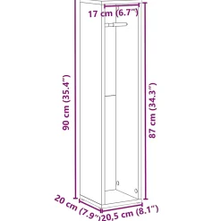 Vidaxl Meuble de salle de bain avec porte-rouleau chêne sonoma