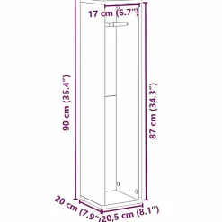 Vidaxl Meuble de salle de bain avec porte-rouleau chêne sonoma