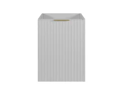 Lave-Mains|3xE Living Meuble de salle de bain, Blanc + poignée dorée, 40 x 57 x 46 cm