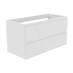 Meuble Sous-Vasque|AICA Sanitaire Meuble de salle de bain blanc 100cm, suspendu avec 2 tiroirs